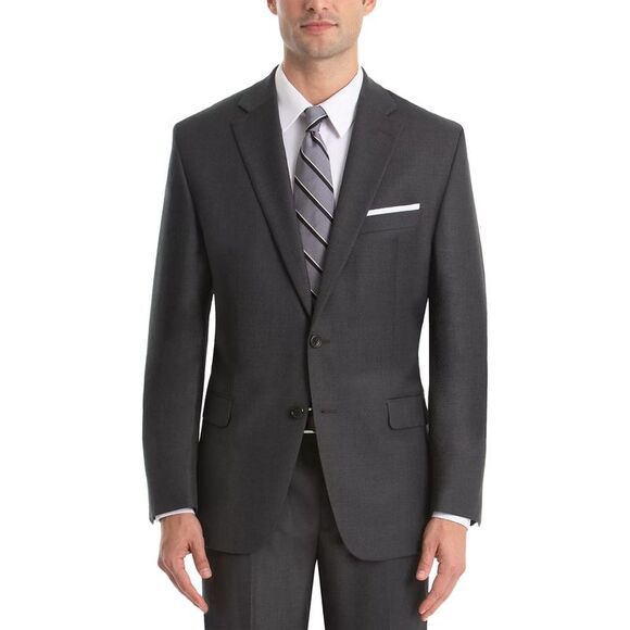 Lauren Ralph Lauren Mens Suit Jacket 44R Classic-Fit Wool Charcoal 44 Regular